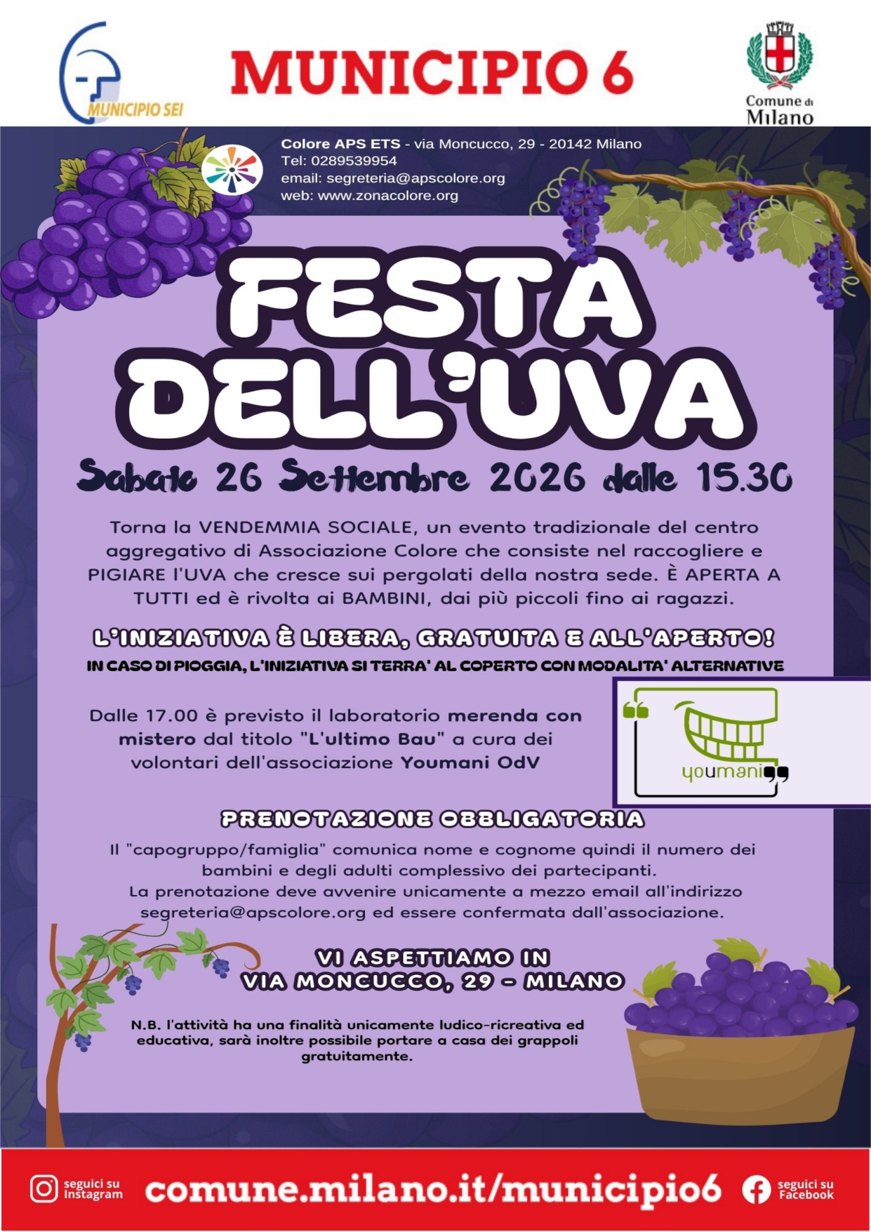 Locandina VENDEMMIA Municipio 6